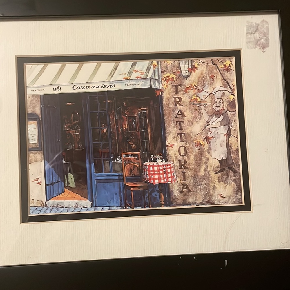 Framed ristorante/trattoria scene - Picture 3 of 4